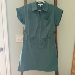Athleta Topspin Dress - Teal Travel Dress Small Petite